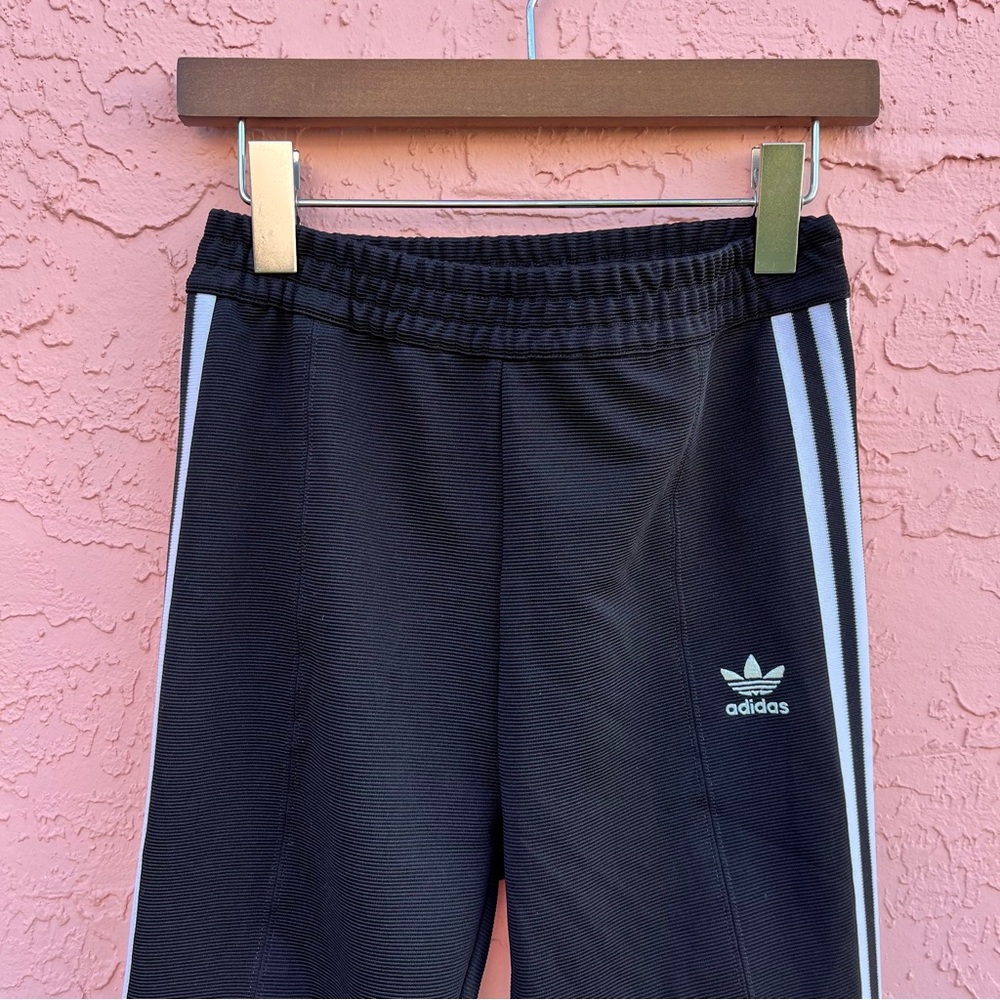 Adidas Track Pants Joggers Waffle Texture 3 Stripes Zipper Womens Size Small